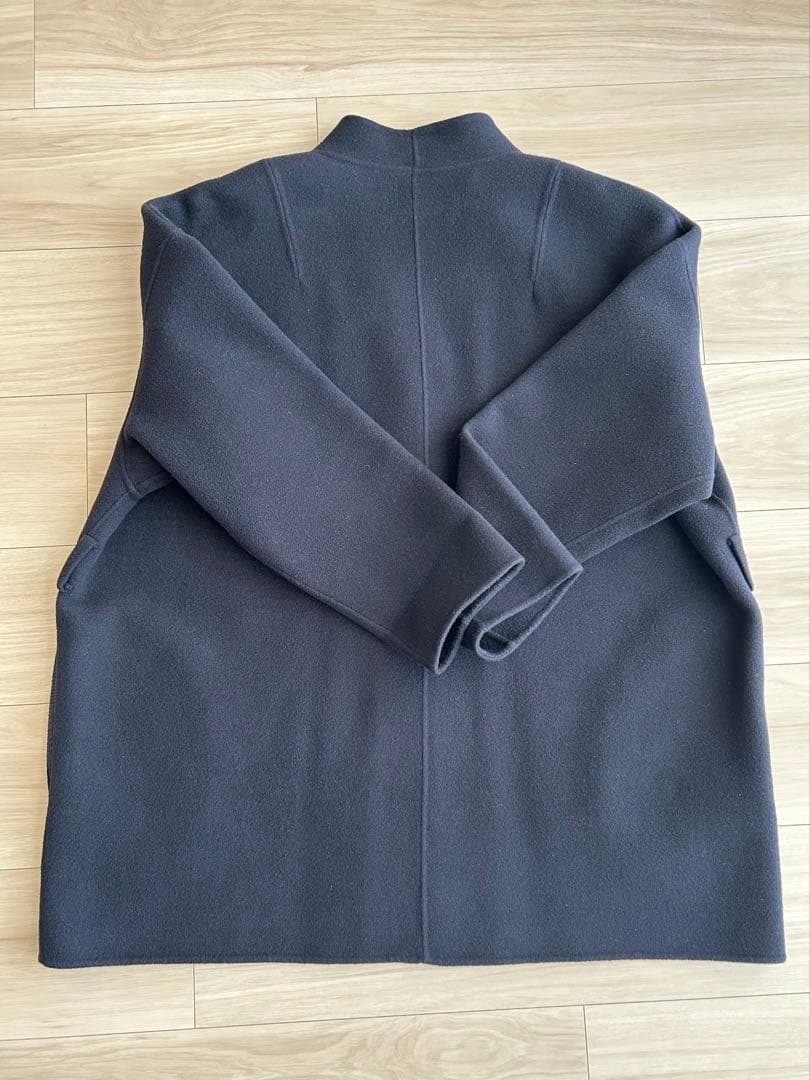 訳あり★ソージュ soeju ウールリバーミディコート　ネイビー
