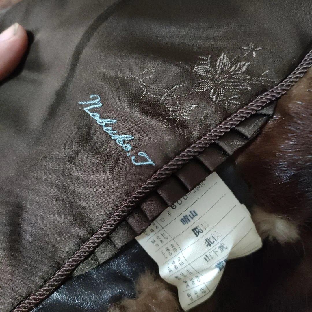 3 超美品　エンバ　EMBA 毛皮　ファーコート　ダークミンク