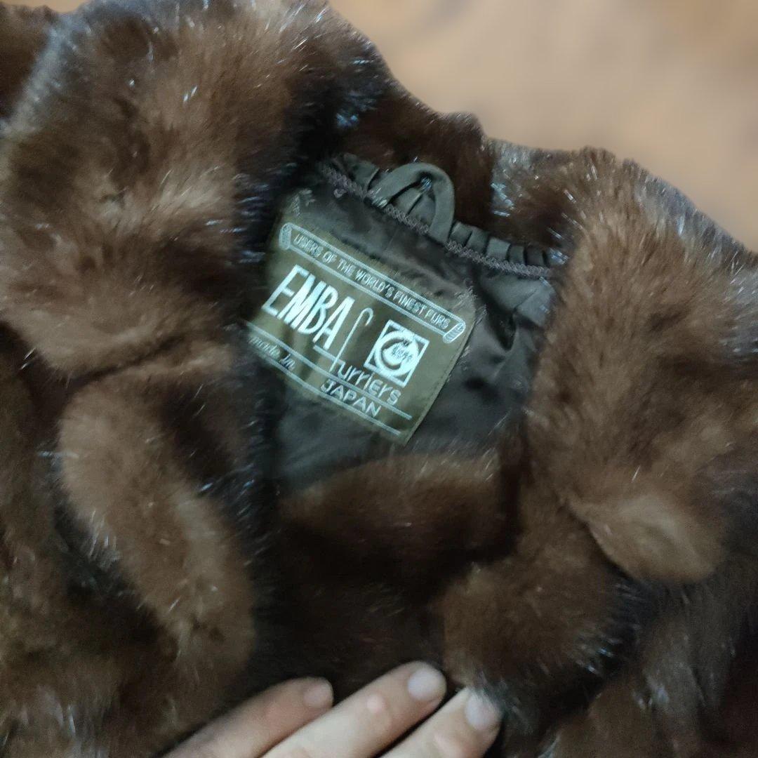 3 超美品　エンバ　EMBA 毛皮　ファーコート　ダークミンク