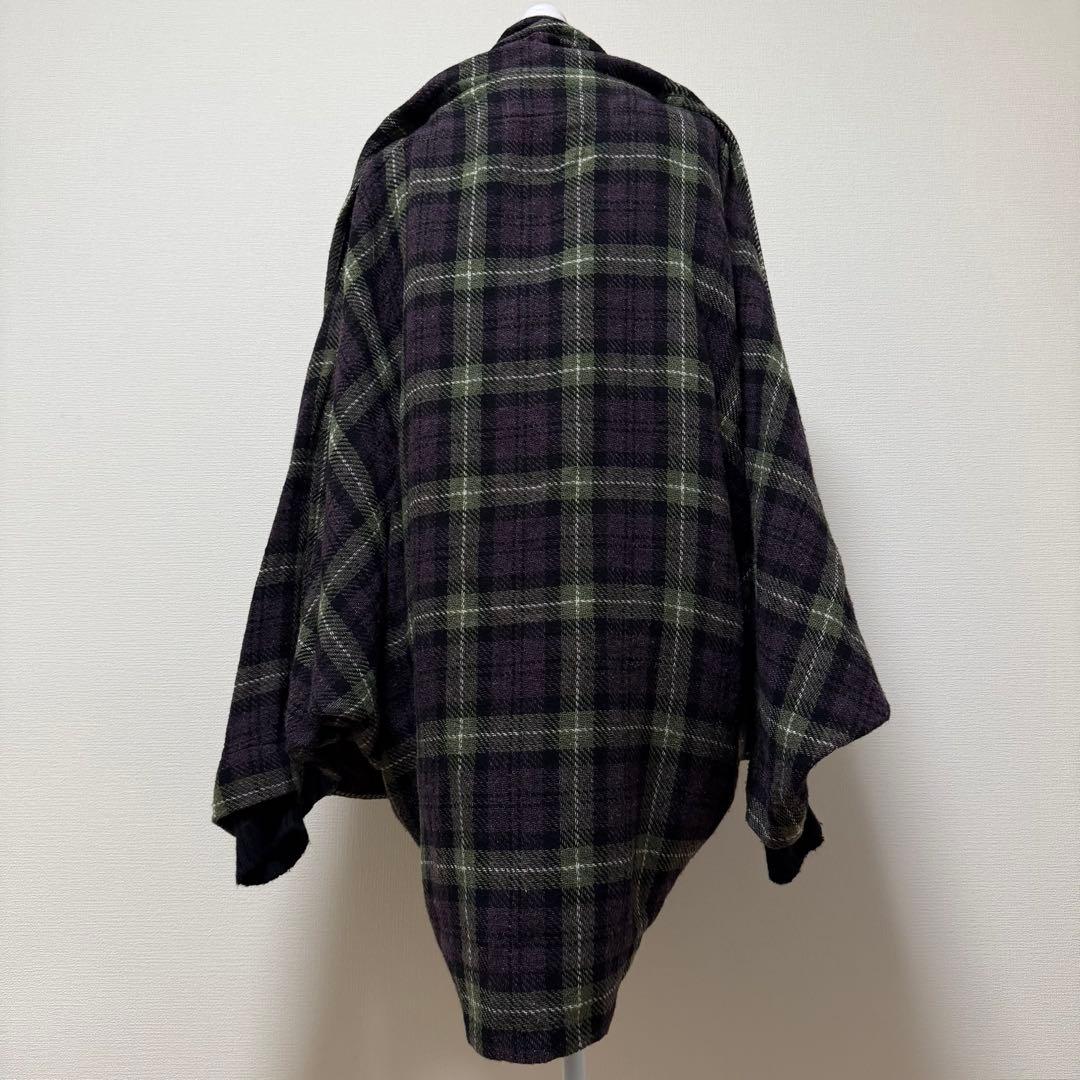 ヴィヴィアンウエストウッド　ポンチョ　ドルマンコート　オーブ　チェック　グリーン