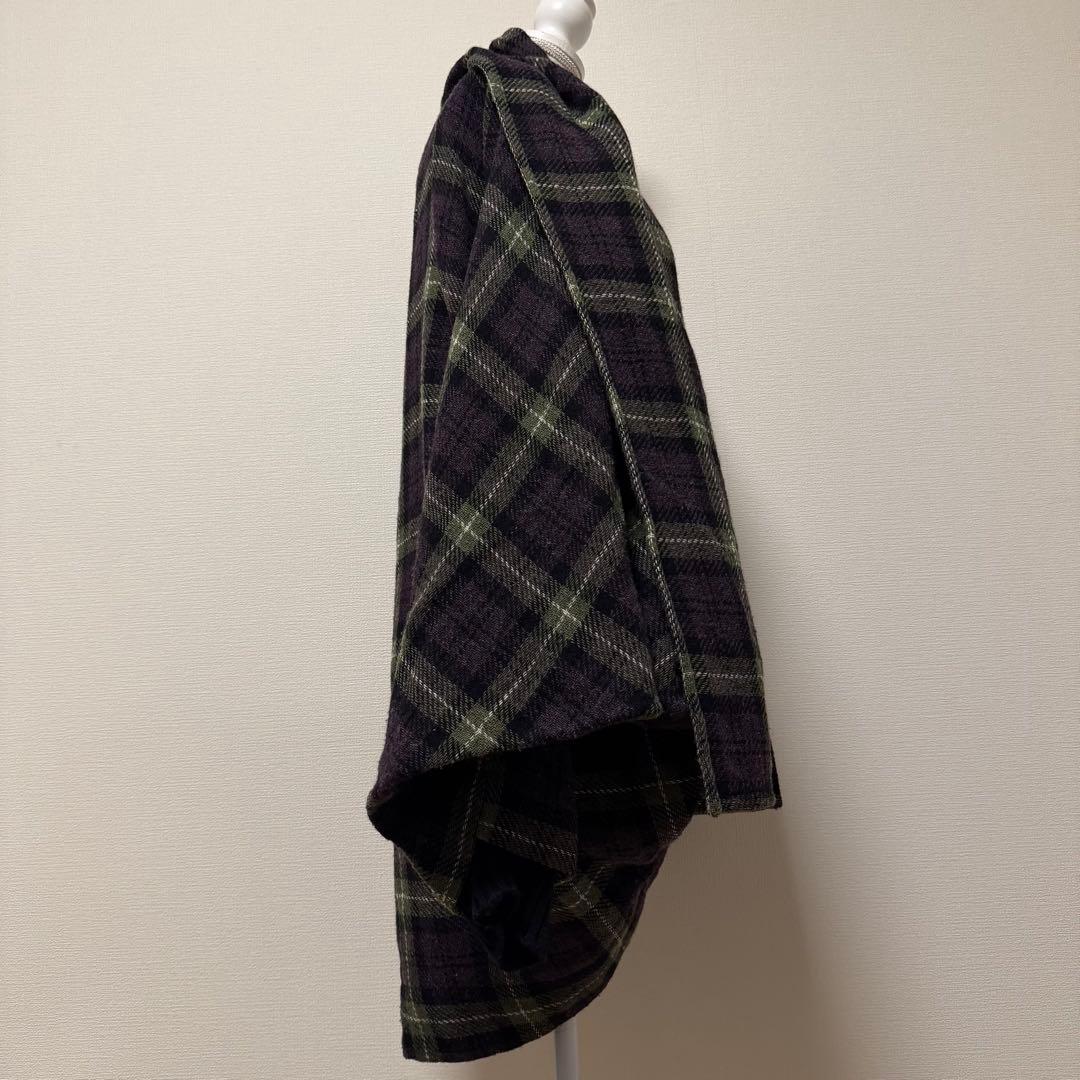 ヴィヴィアンウエストウッド　ポンチョ　ドルマンコート　オーブ　チェック　グリーン