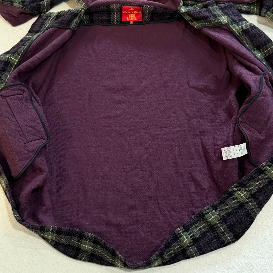 ヴィヴィアンウエストウッド　ポンチョ　ドルマンコート　オーブ　チェック　グリーン