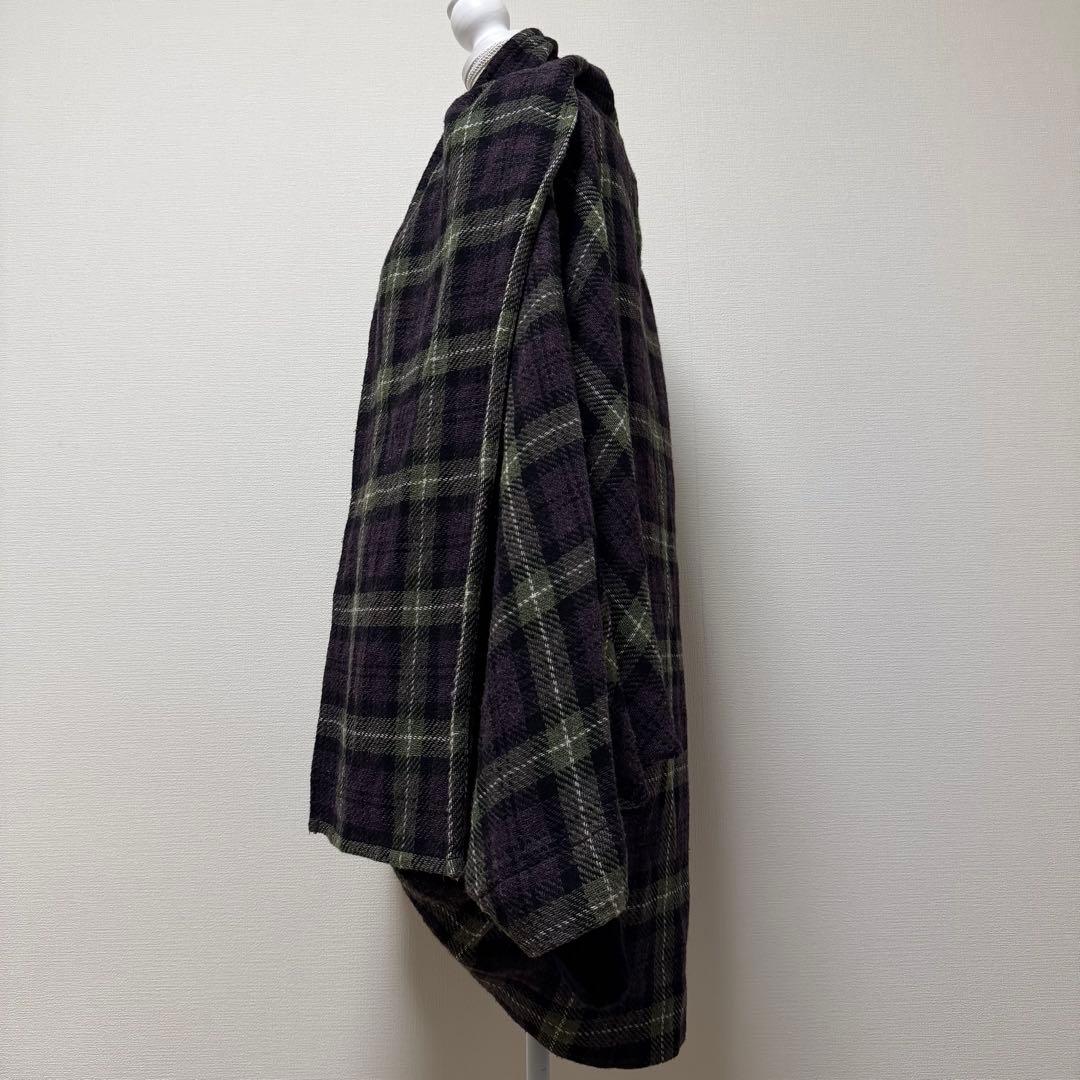 ヴィヴィアンウエストウッド　ポンチョ　ドルマンコート　オーブ　チェック　グリーン