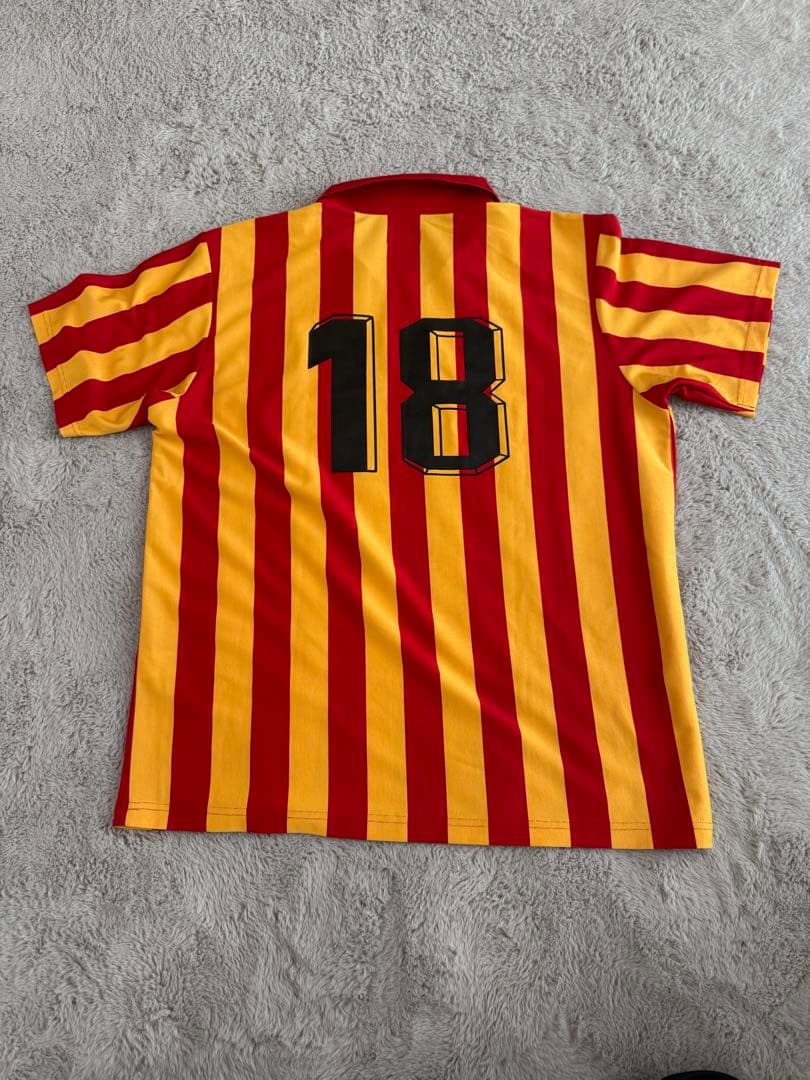 Supreme playboyゲームシャツ ストライプ ポロシャツ Ｌ　オレンジ