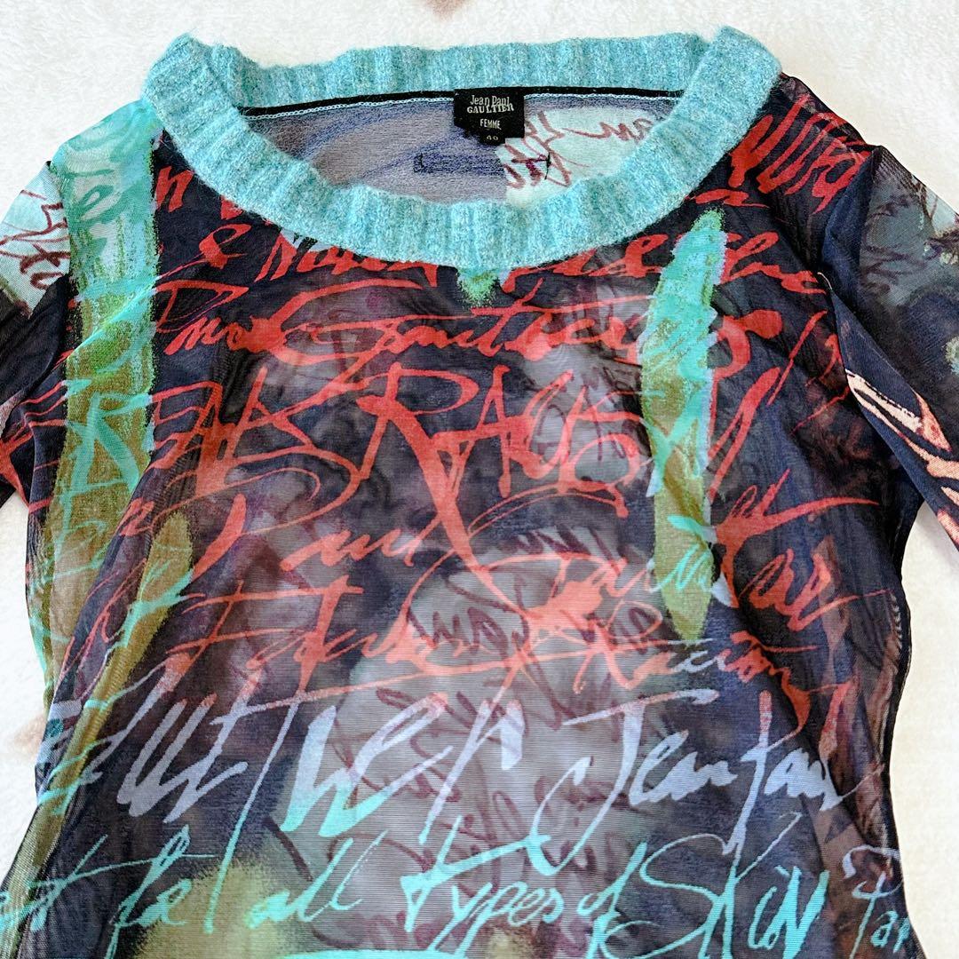 トップス Jean Paul Gaultier Fight Racism MESH TOP