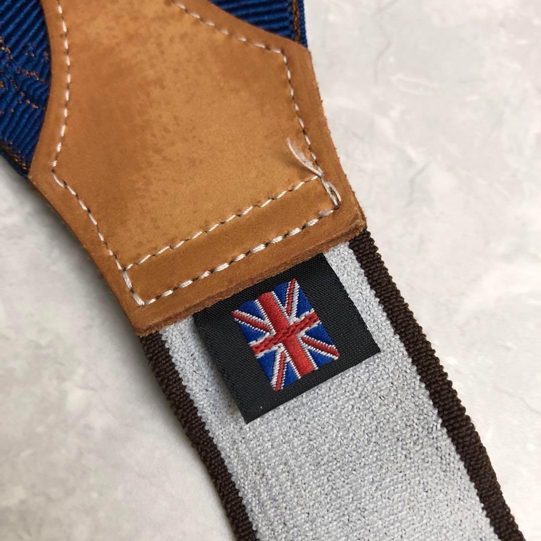 ★美品★ THURSTON サスペンダー 青 オレンジ ブレイシーズ