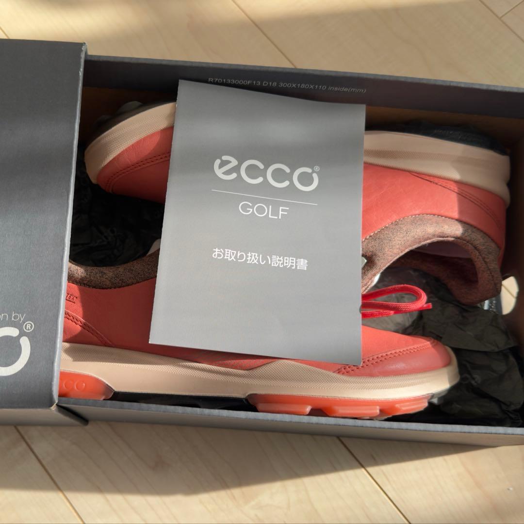 【新品未使用に近い】eccoレディス ゴルフシューズ