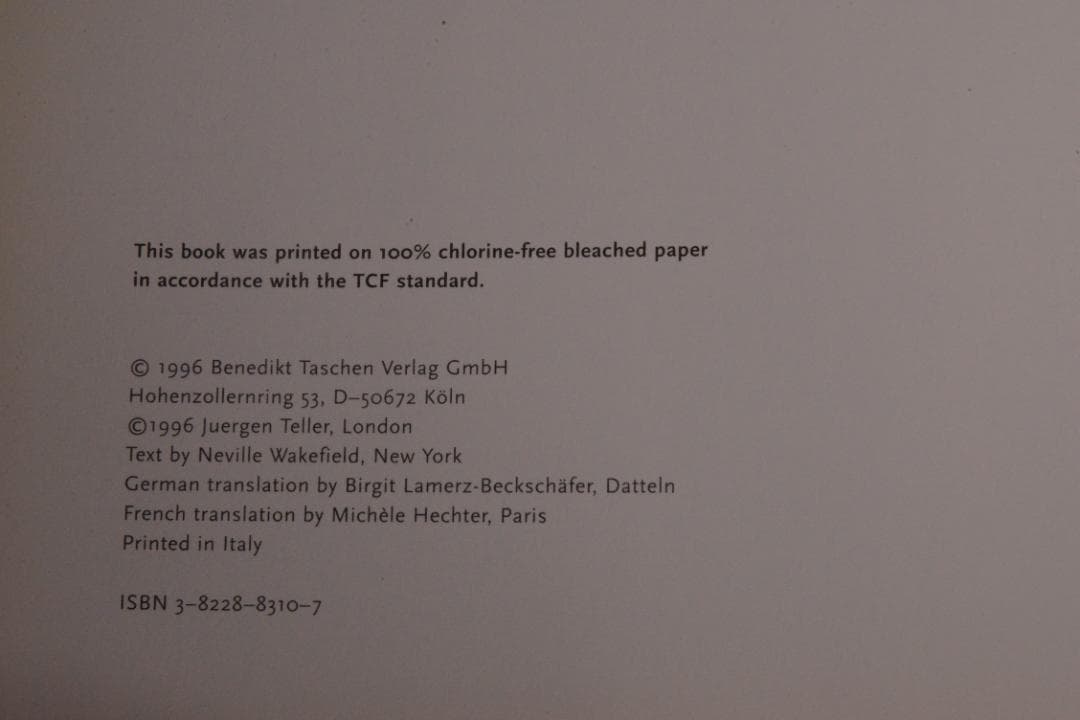 【Juergen Teller】 Juergen Teller ★値下げしました