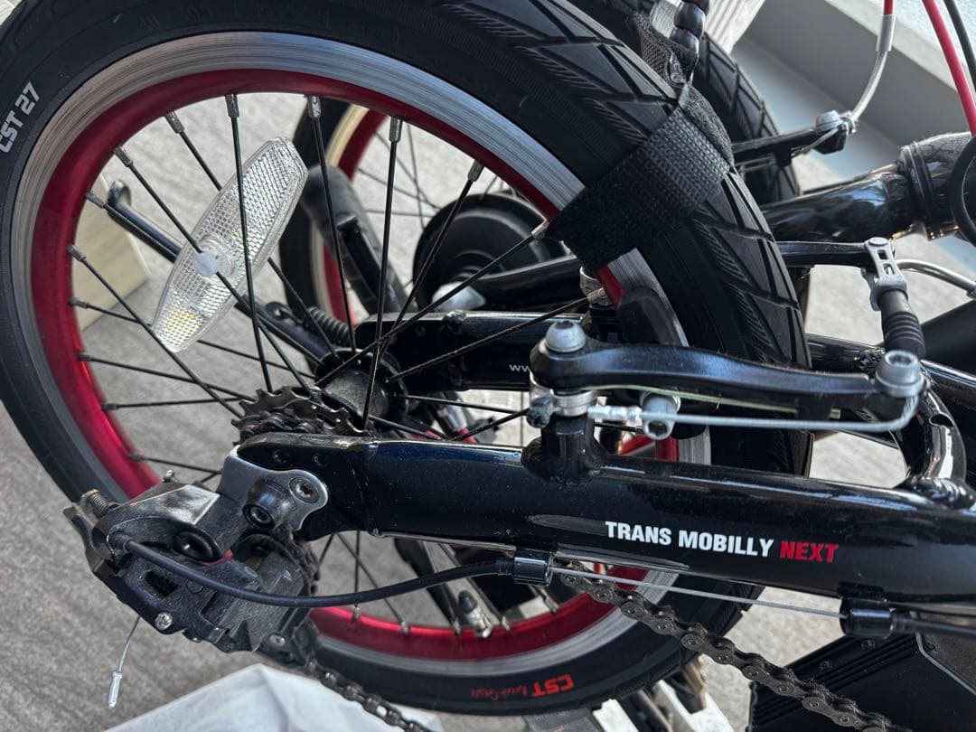 お得な付属品全て込み！超軽量Trans Mobilly 折りたたみ電動自転車