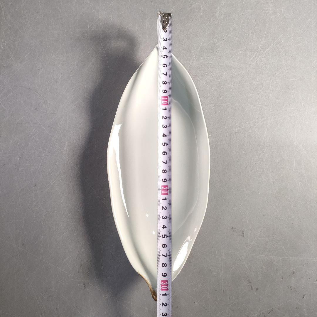 A1389-3/大倉陶園/金彩葉形銘々皿 大1客・小6客/向付/菓子皿/懐石道具