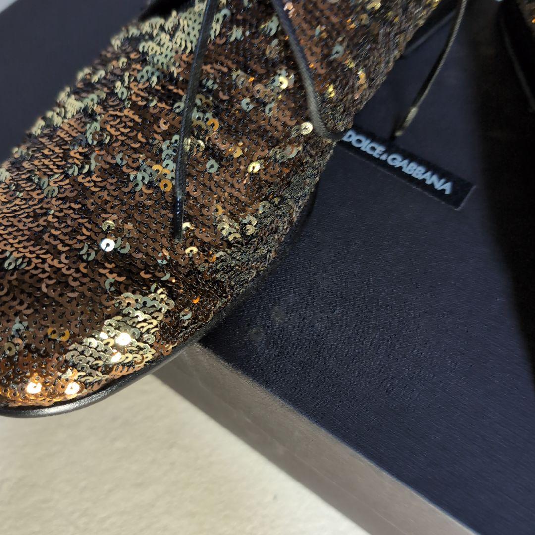 美品❀D＆G豪華絢爛❀スパンコールドレスレザーシューズ