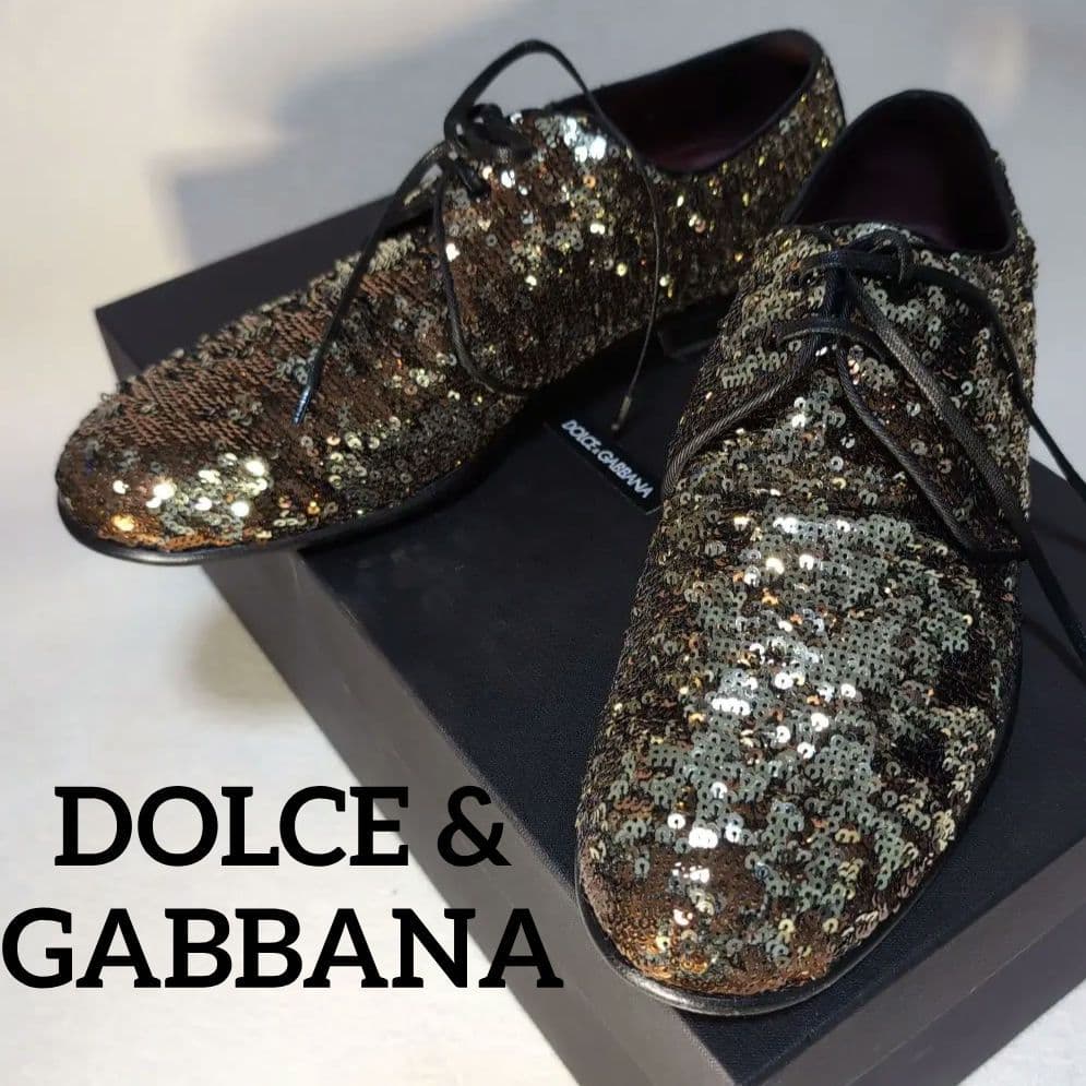 美品❀D＆G豪華絢爛❀スパンコールドレスレザーシューズ