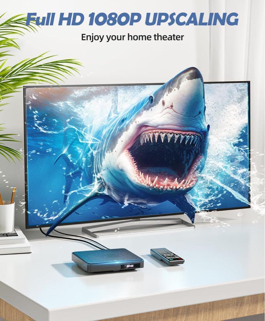 ミニ DVD プレーヤー HDMI 全リージョンフリー 1080P HD 小型