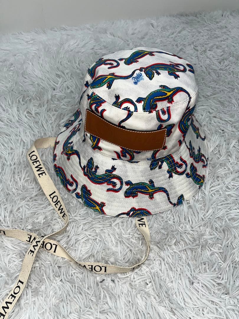 LOEWE トカゲ柄 バケットハット フリーサイズ