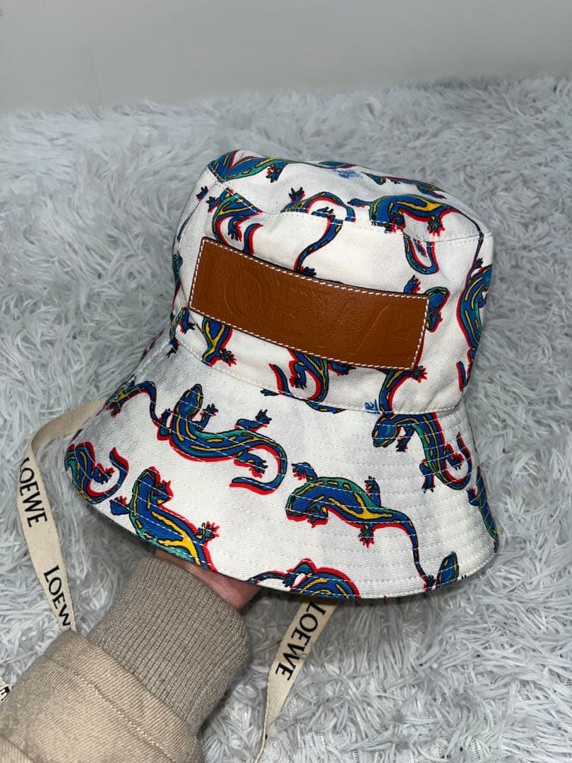 LOEWE トカゲ柄 バケットハット フリーサイズ