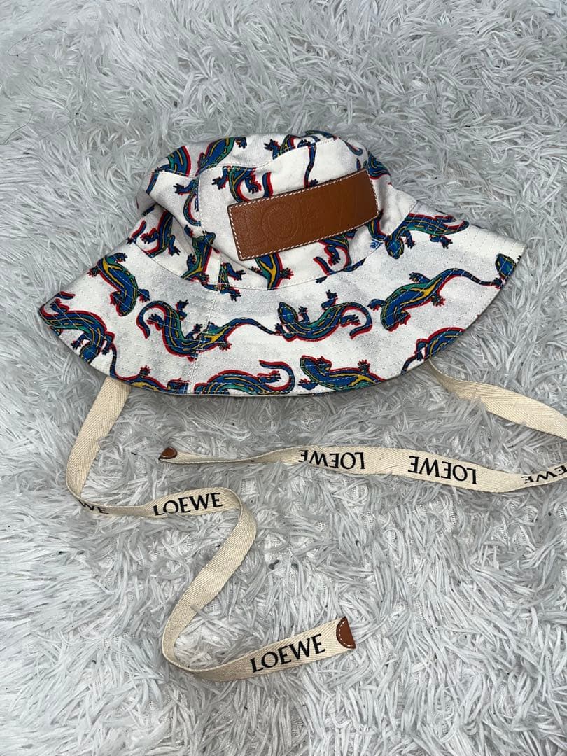 LOEWE トカゲ柄 バケットハット フリーサイズ