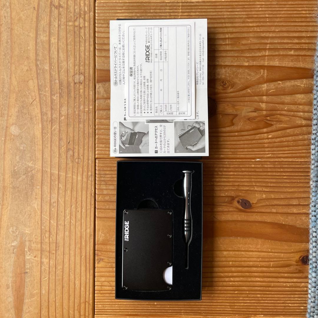 The Ridge マネークリップ&カードケース　マットブラック