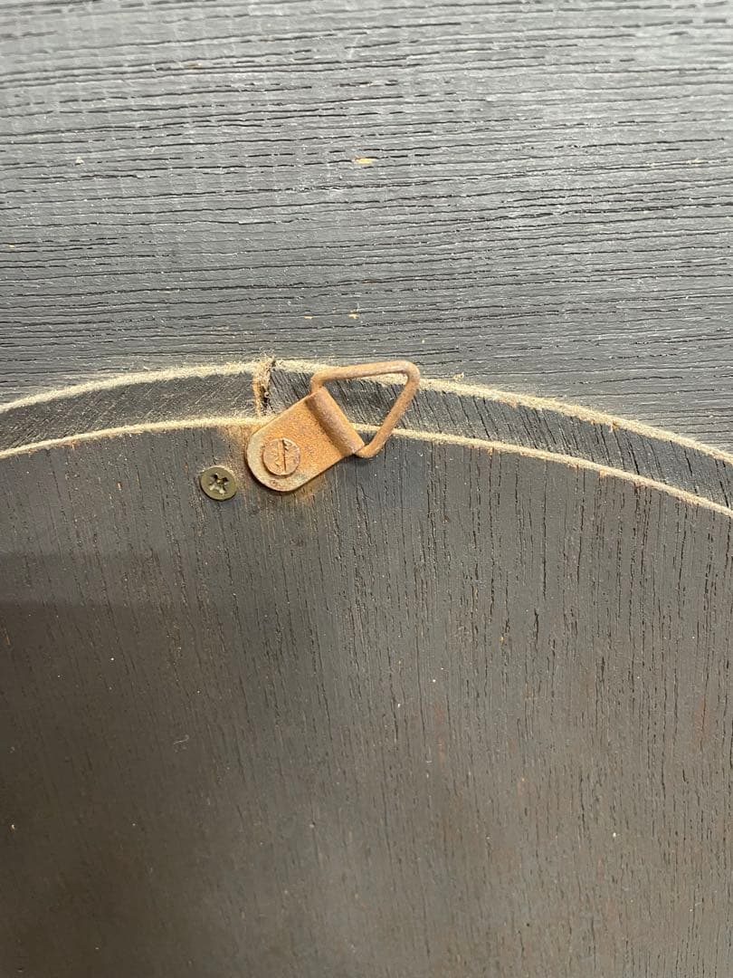 アンティーク 金色の楕円形壁掛けミラー イタリア ヴィンテージ