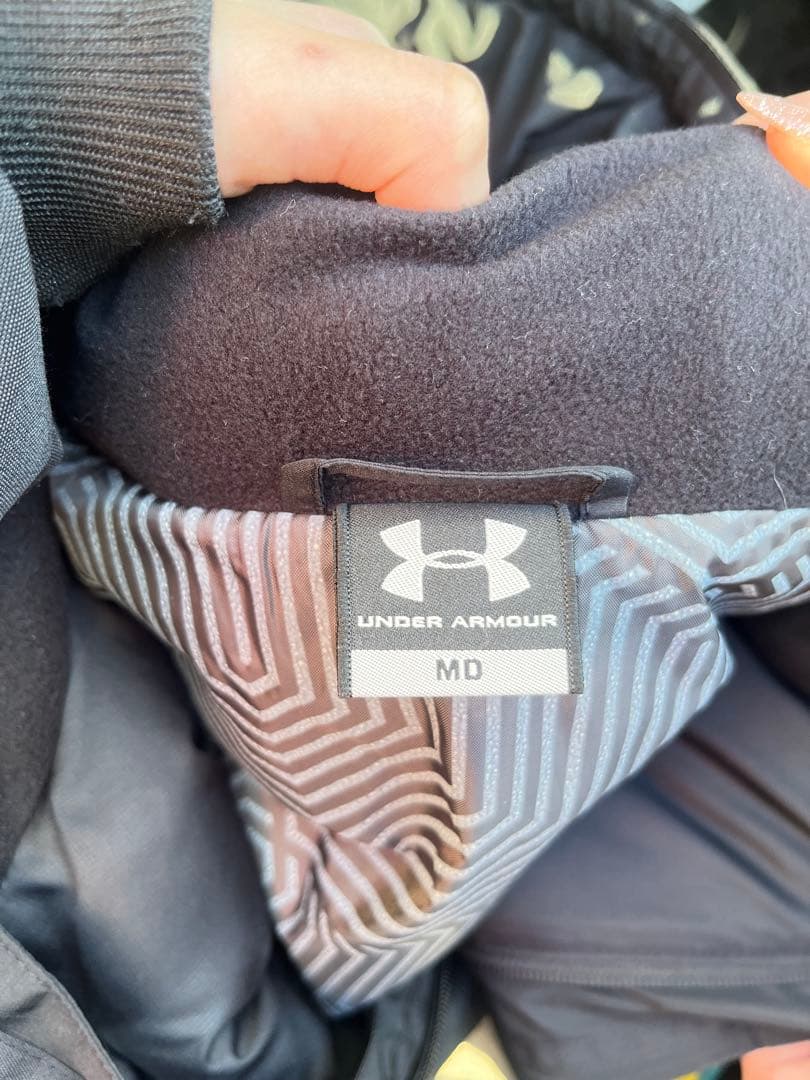 Under Armour フード付きベンチコート 黒　メンズ