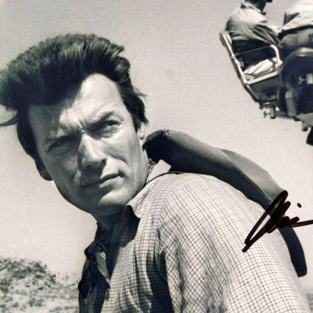 セール中…クリント・イーストウッド直筆サイン入り超 大型写真…夕陽のガンマン…