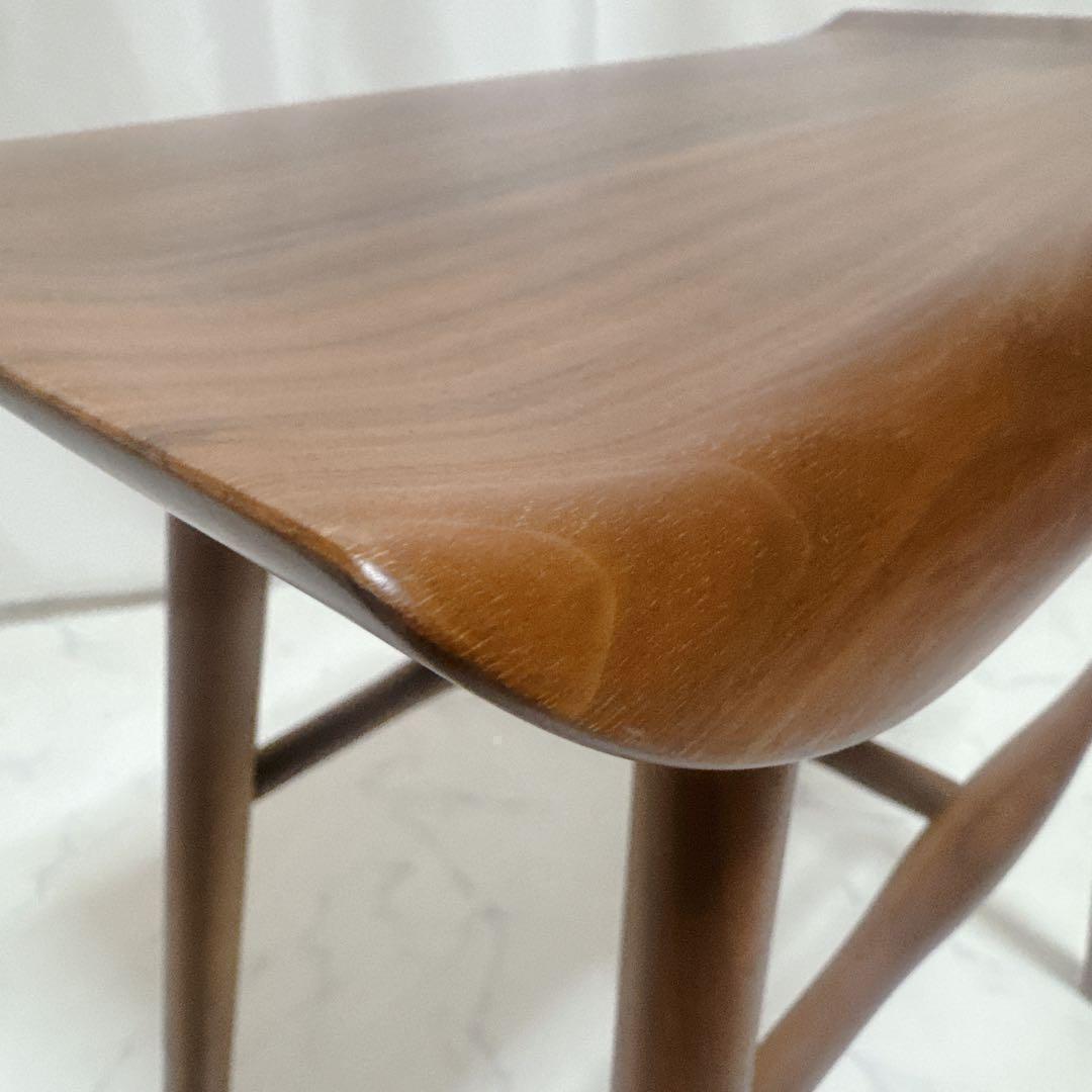 ✨美品✨スツールテーブル サイドテーブル 無垢材 ウォールナット 北欧