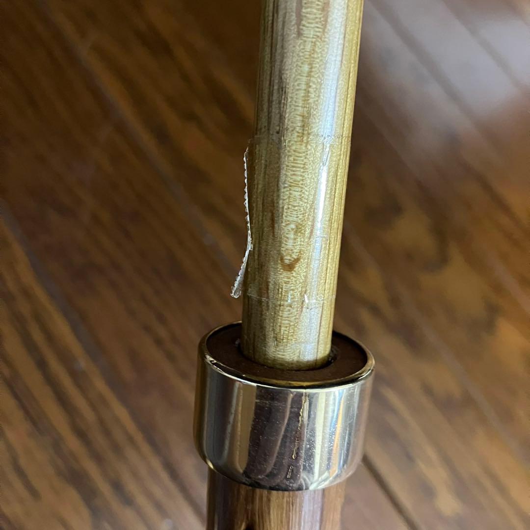 FENDI 長傘　ズッカ柄　ネイビー　ウッドハンドル　ムーンバット