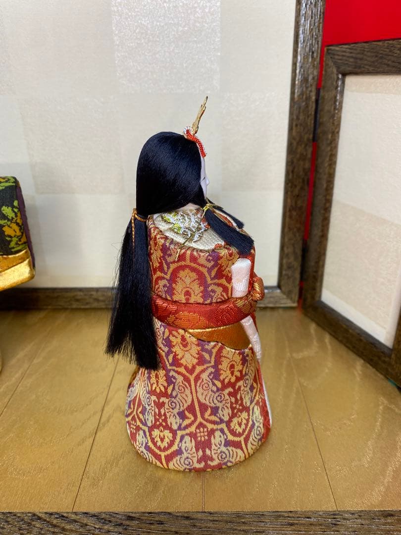 雛人形　木村一秀作　江戸木目込人形親王平飾り・間口約４０×奥行約２０×高約２６㎝