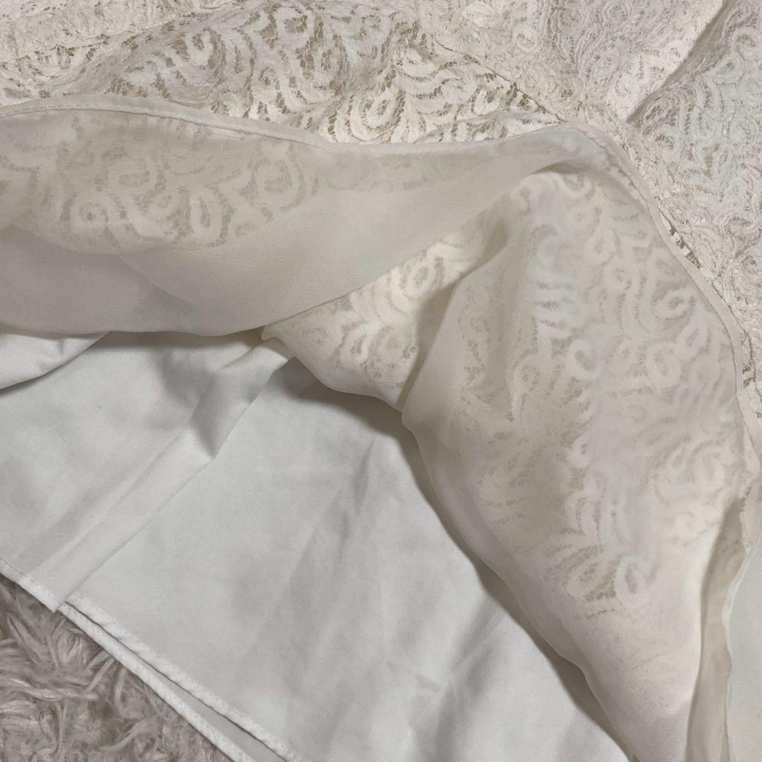 GRACE CONTINENTAL チュールレースワンピース ホワイト F 清楚