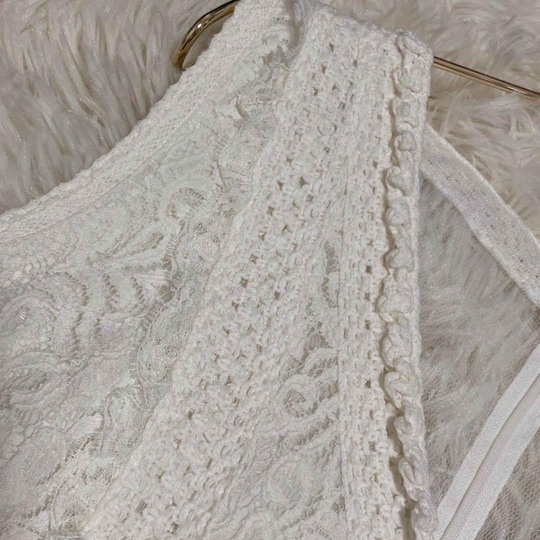 GRACE CONTINENTAL チュールレースワンピース ホワイト F 清楚