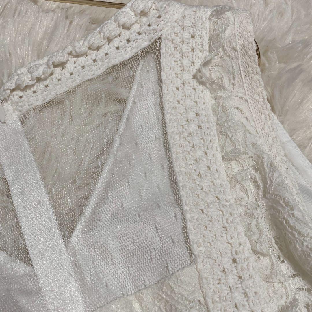 GRACE CONTINENTAL チュールレースワンピース ホワイト F 清楚