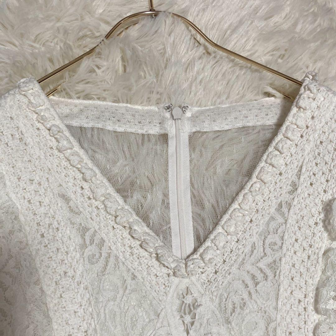 GRACE CONTINENTAL チュールレースワンピース ホワイト F 清楚