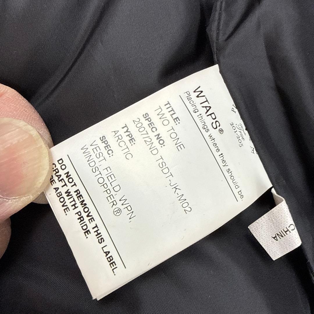 ダブルタップス　大きいサイズ　ダウンベスト　ブラック　XLサイズ