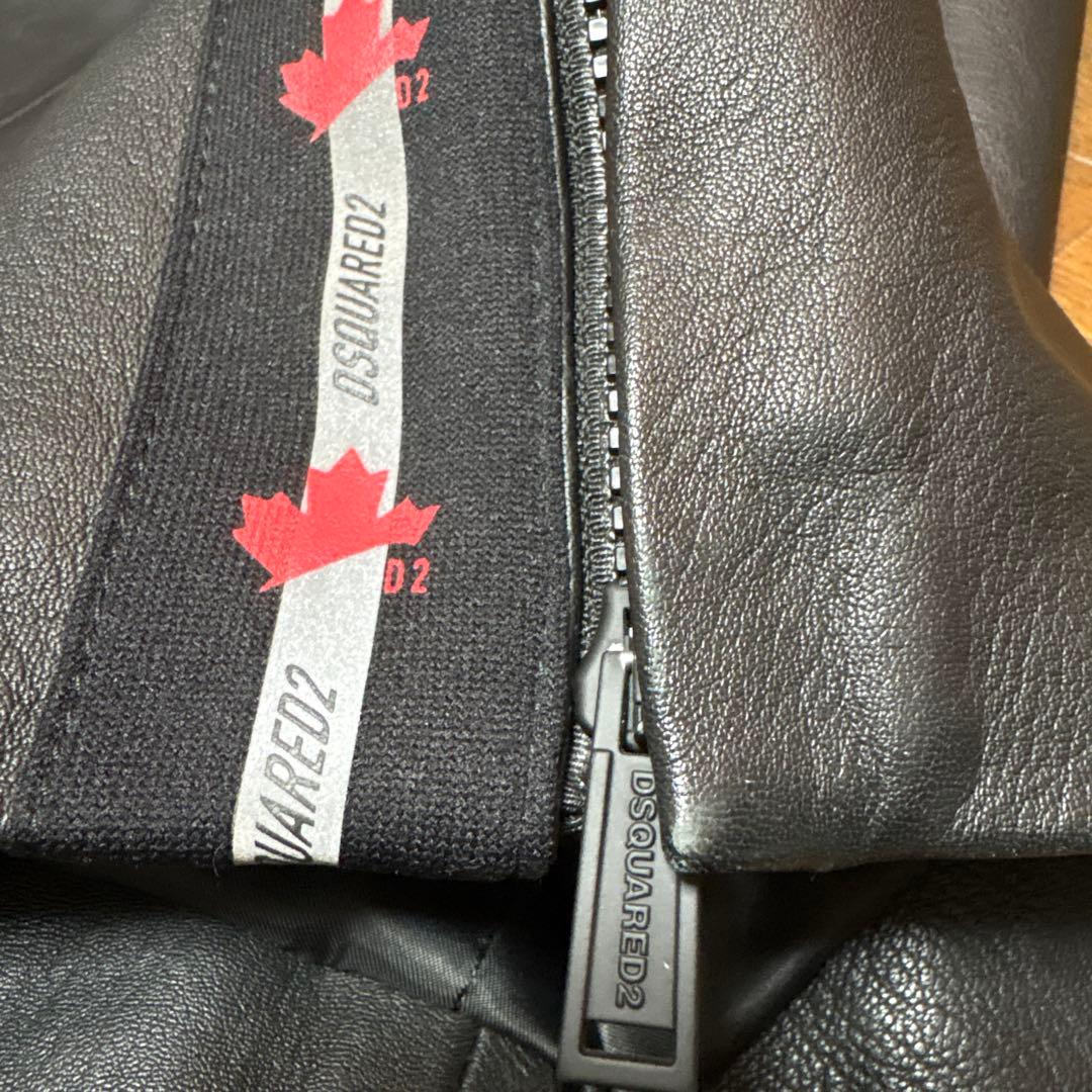 DSQUARED2 レザー パンツ 46 羊革　トラックパンツ