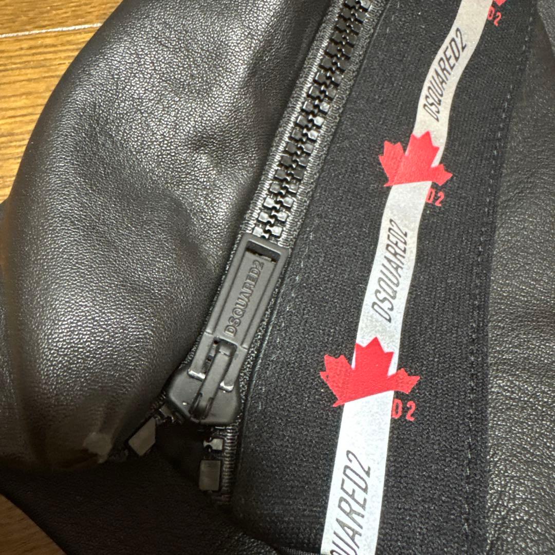 DSQUARED2 レザー パンツ 46 羊革　トラックパンツ