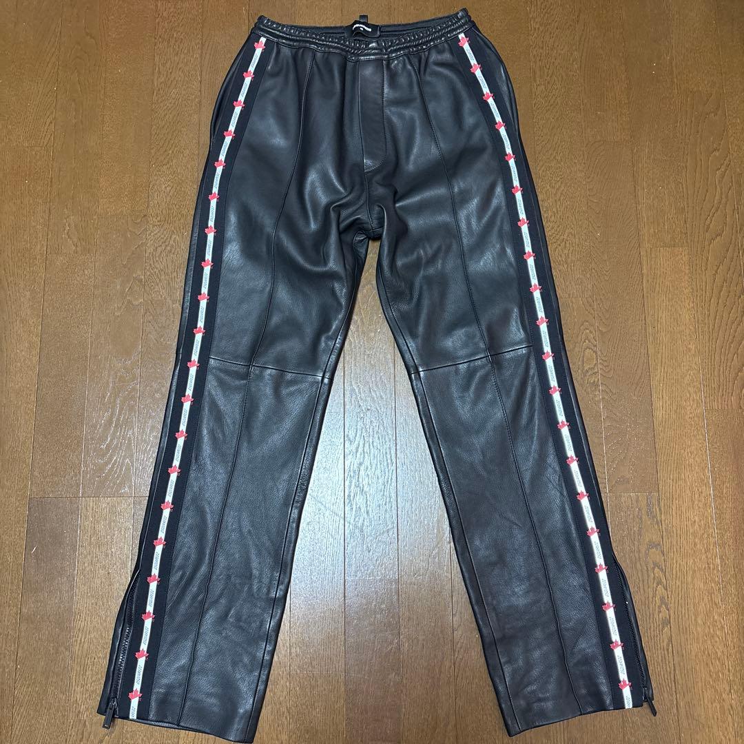 DSQUARED2 レザー パンツ 46 羊革　トラックパンツ