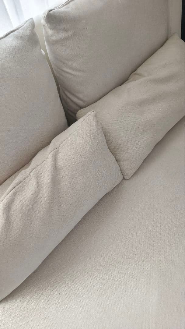 MTY​【美品/2024年4月購入】ニトリ 2人掛け布張りソファ