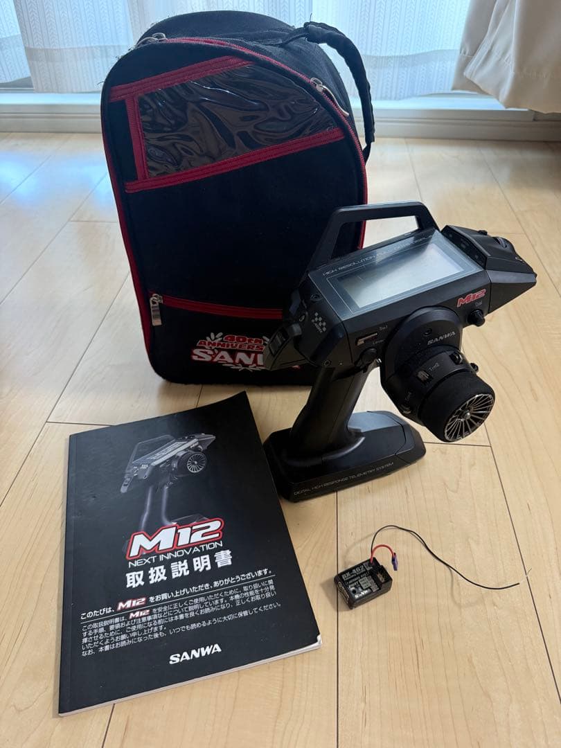 SANWA M12 送信機 受信機　取扱説明書、 リポ、プロポバック、付き