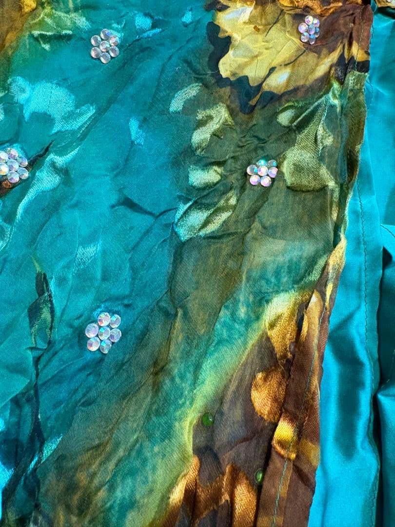 ベリーダンス衣装　マンドゥーハ サラマ　ピーコックグリーン　小柄