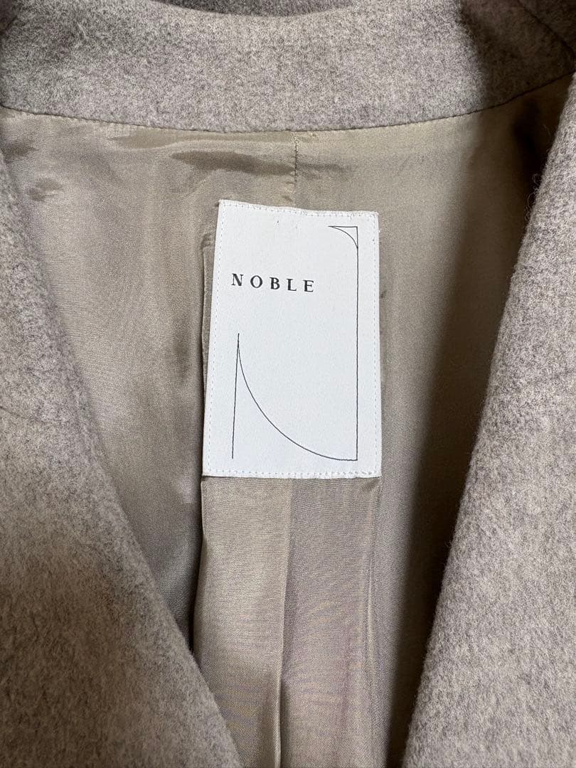 【美品】ノーブル　MTRチェスターコート　グレージュ　希少　40