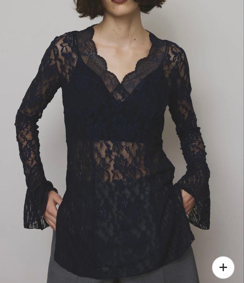 トップス ameri COMBINATION LACE TOP