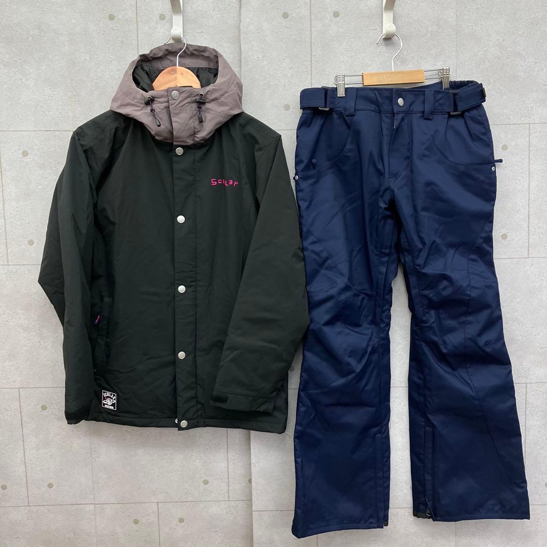 ScoLar スカラー スノボウェア 上下セットアップ レディース 9 紺 黒