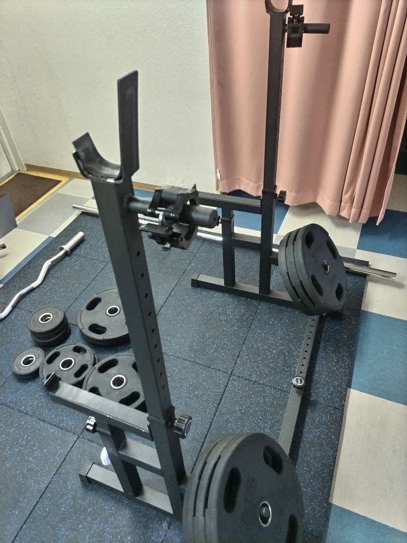 オリンピックバーベルトレーニングベンチ EZバー ウエイトプレートセットマット