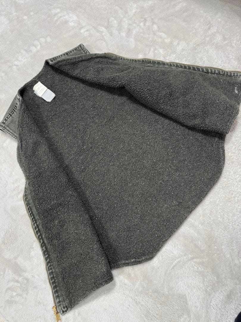 こ*ー様 00s carhartt USA製 ダックベスト モス ボア ペンキ