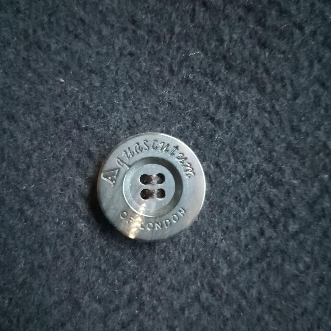 アンゴラ50%　Lサイズ アクアスキュータムロンドンPコート黒　日本製