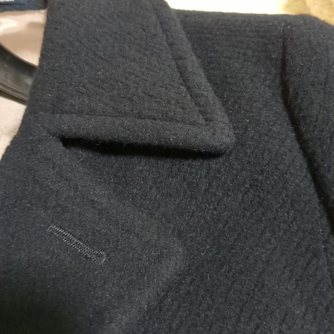 アンゴラ50%　Lサイズ アクアスキュータムロンドンPコート黒　日本製