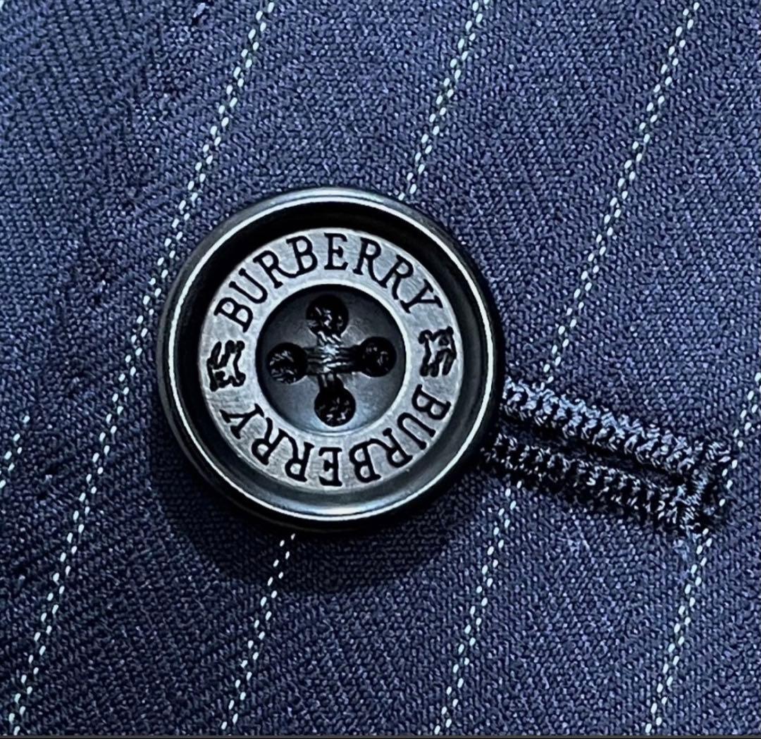 極美品　バーバリー　ネイビー ストライプ スーツ