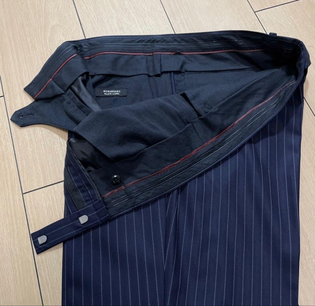 極美品　バーバリー　ネイビー ストライプ スーツ