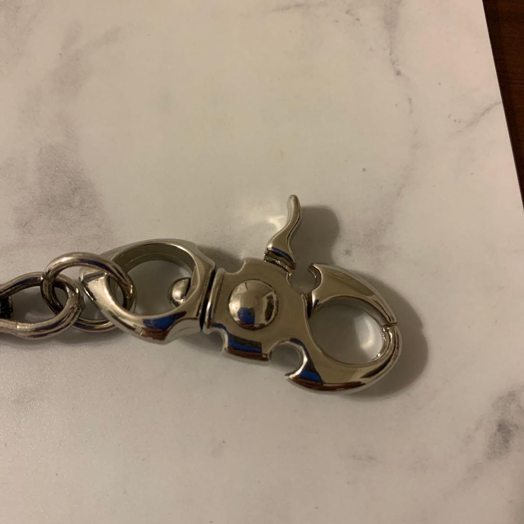 『希少』シルバー スカル クロス ウォレットチェーン