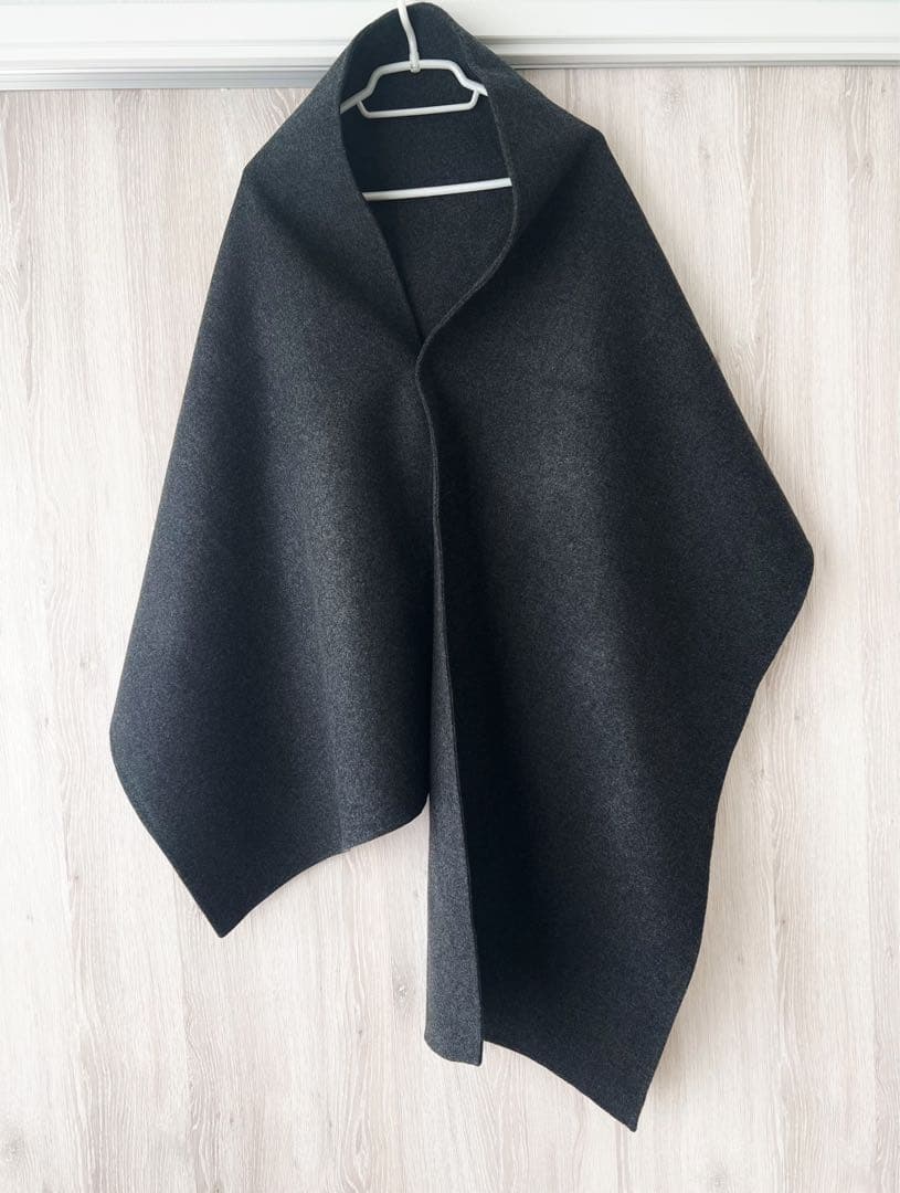 ディニュ digne throw shawl coat グレー