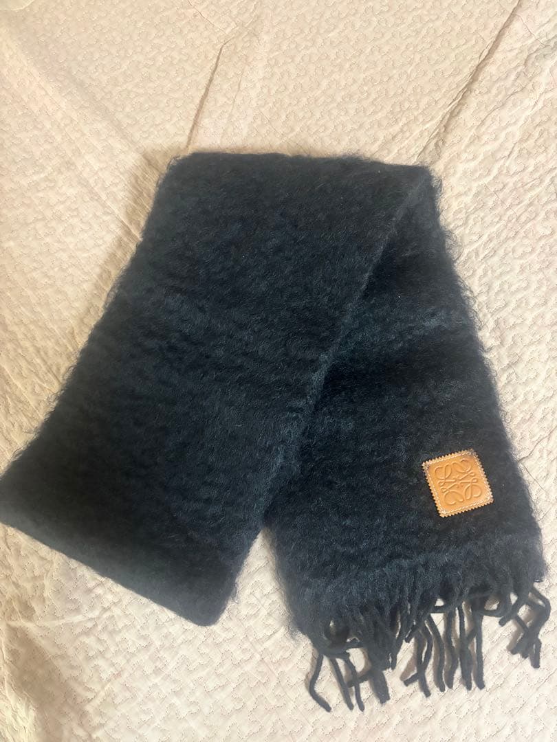 ロエベ　LOEWE マフラー　正規品　ブラック